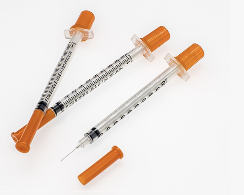 Insulin syringes for the type 2 diabetics using a standardized dose of insulin.